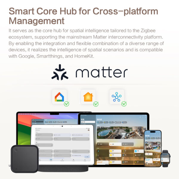 ⁦جهاز Hub ذكي Matter من Zemismart – جسر تحكم متكامل يدعم Zigbee – متوافق مع Google Home وSmartThings وتطبيق Tuya⁩ - الصورة ⁦3⁩